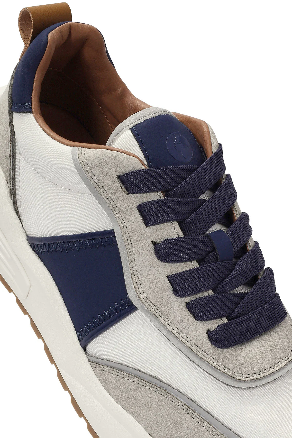 ACBC x DERİMOD Erkek Bej Bağcıklı Kalın Tabanlı Sneaker - Image 9