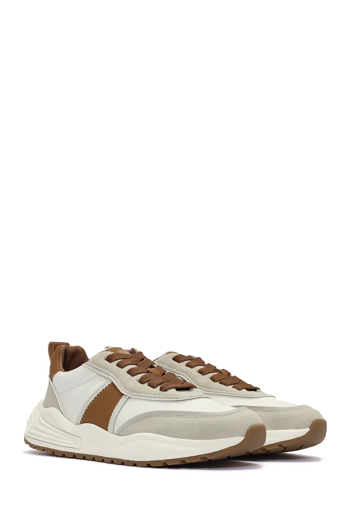 ACBC x DERİMOD Erkek Taba Bağcıklı Kalın Tabanlı Sneaker - Image 3