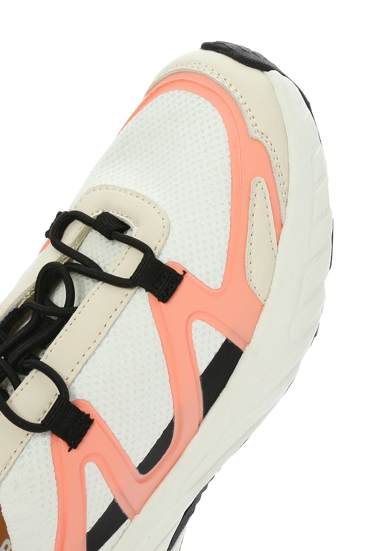ACBC x DERİMOD Kadın Bej Bağcıklı Kalın Tabanlı Kumaş Sneaker - Image 10
