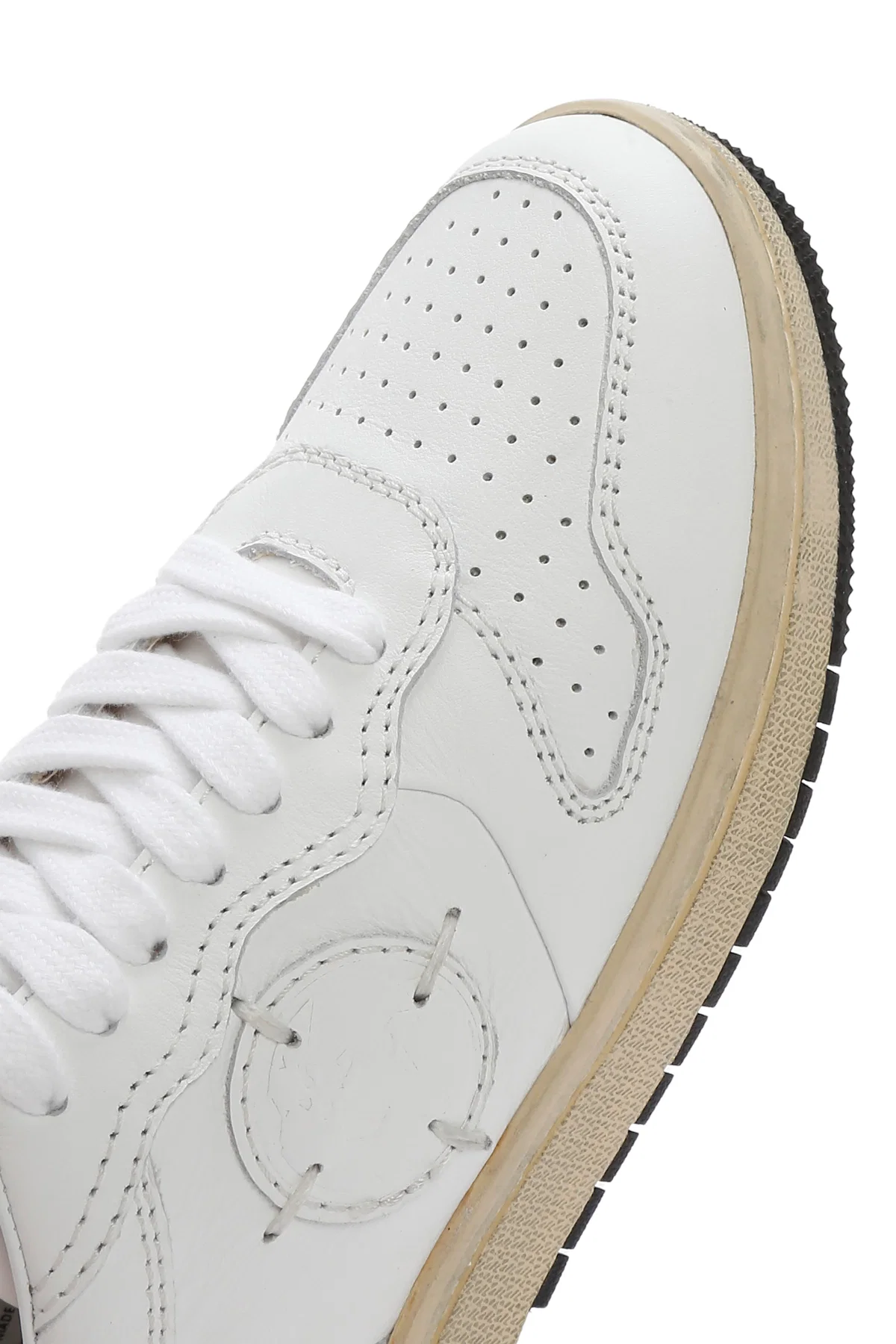 ACBC x DERİMOD Kadın Beyaz Bağcıklı Deri Sneaker - Image 10