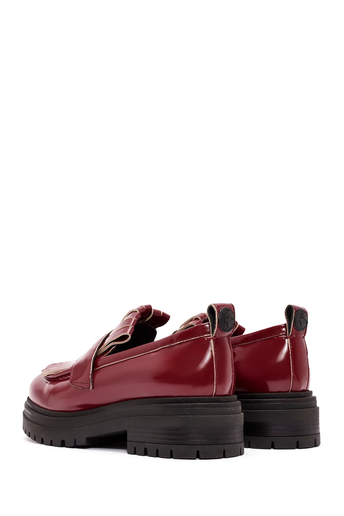 ACBC x Derimod Kadın Bordo Kalın Tabanlı Maskülen Loafer - Image 5
