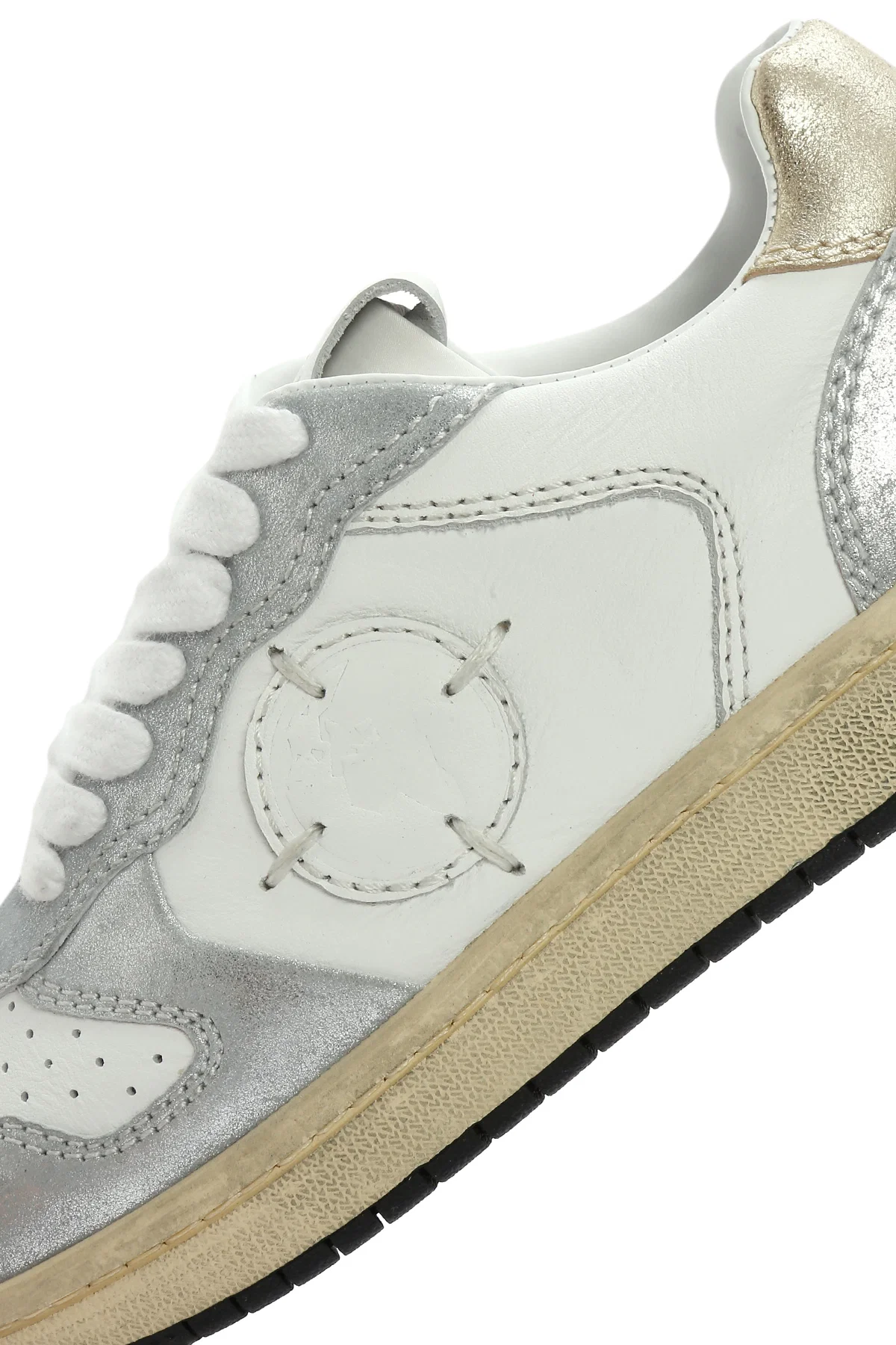 ACBC x DERİMOD Kadın Gümüş Bağcıklı Simli Deri Sneaker - Image 10