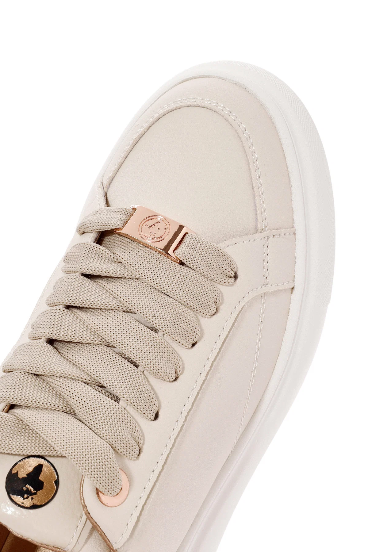 ACBC x Derimod Kadın Krem Bağcıklı Kalın Tabanlı Sneaker - Image 10