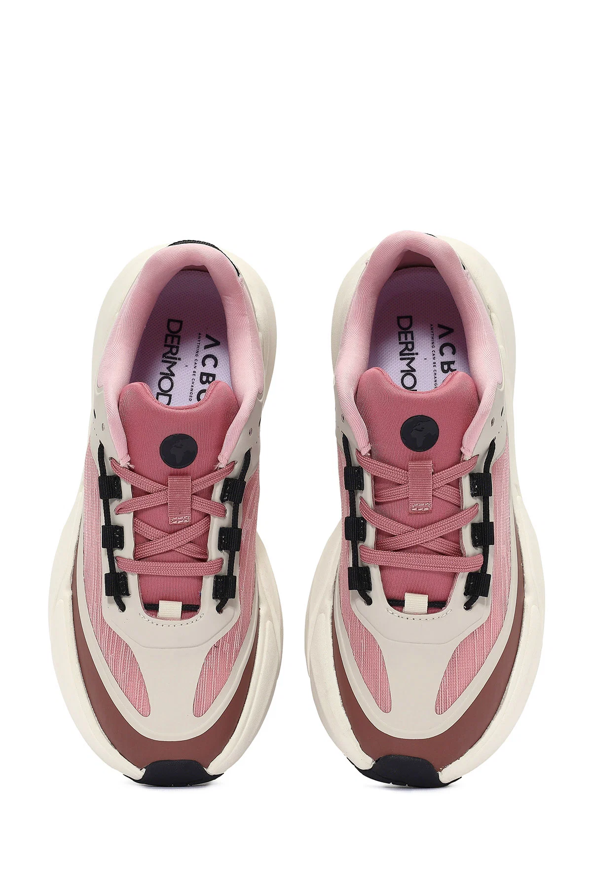 ACBC x DERİMOD Kadın Pembe Bağcıklı Kalın Tabanlı Sneaker - Image 7