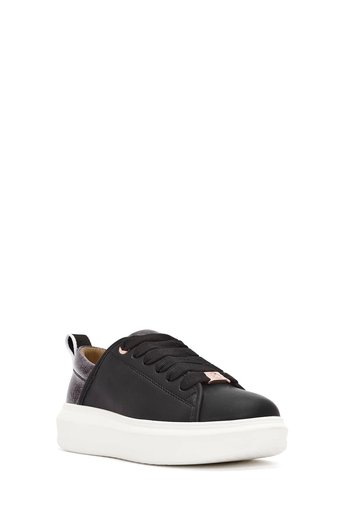 ACBC x Derimod Kadın Siyah Bağcıklı Kalın Tabanlı Sneaker - Image 7