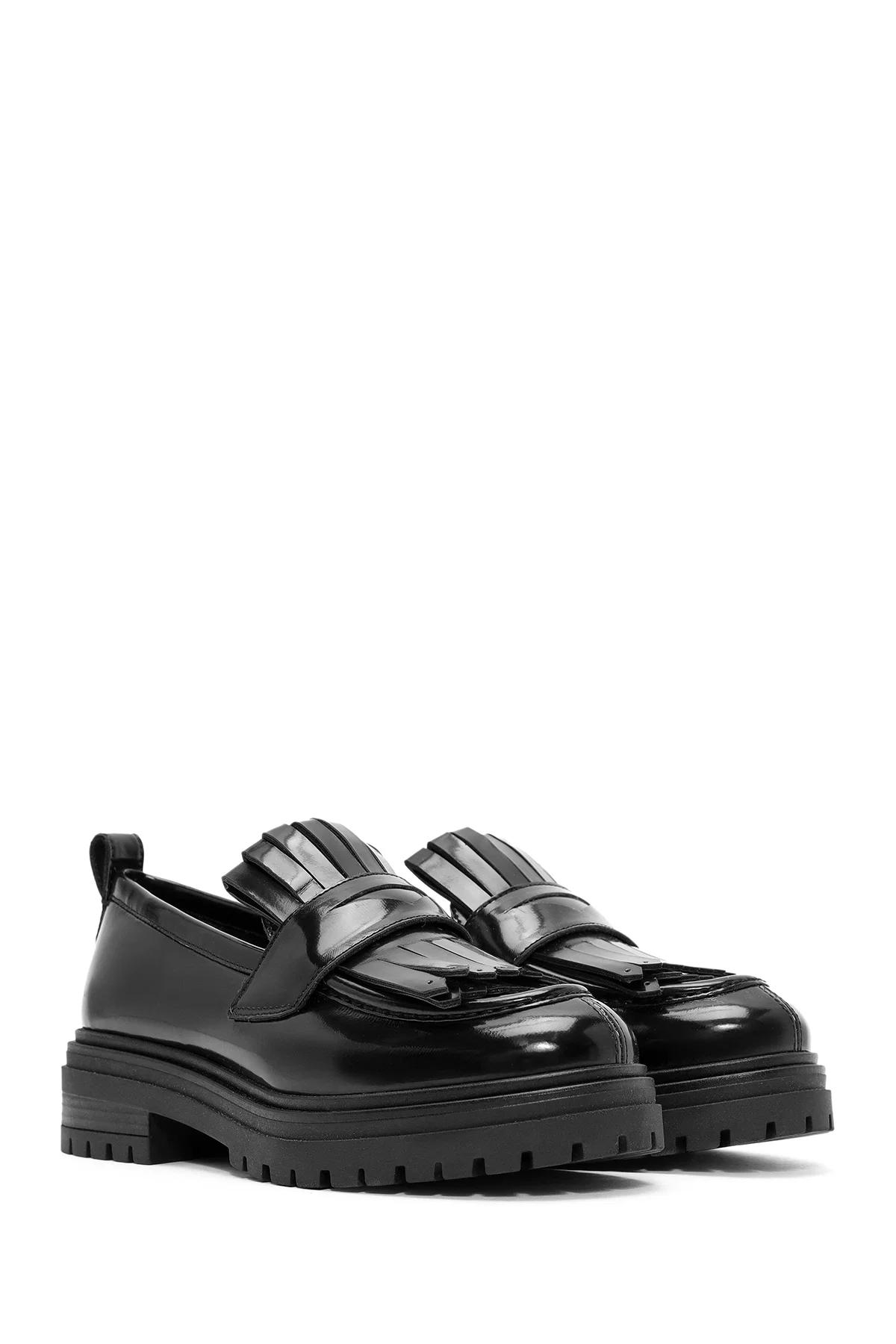 ACBC x Derimod Kadın Siyah Kalın Tabanlı Maskülen Loafer - Image 3
