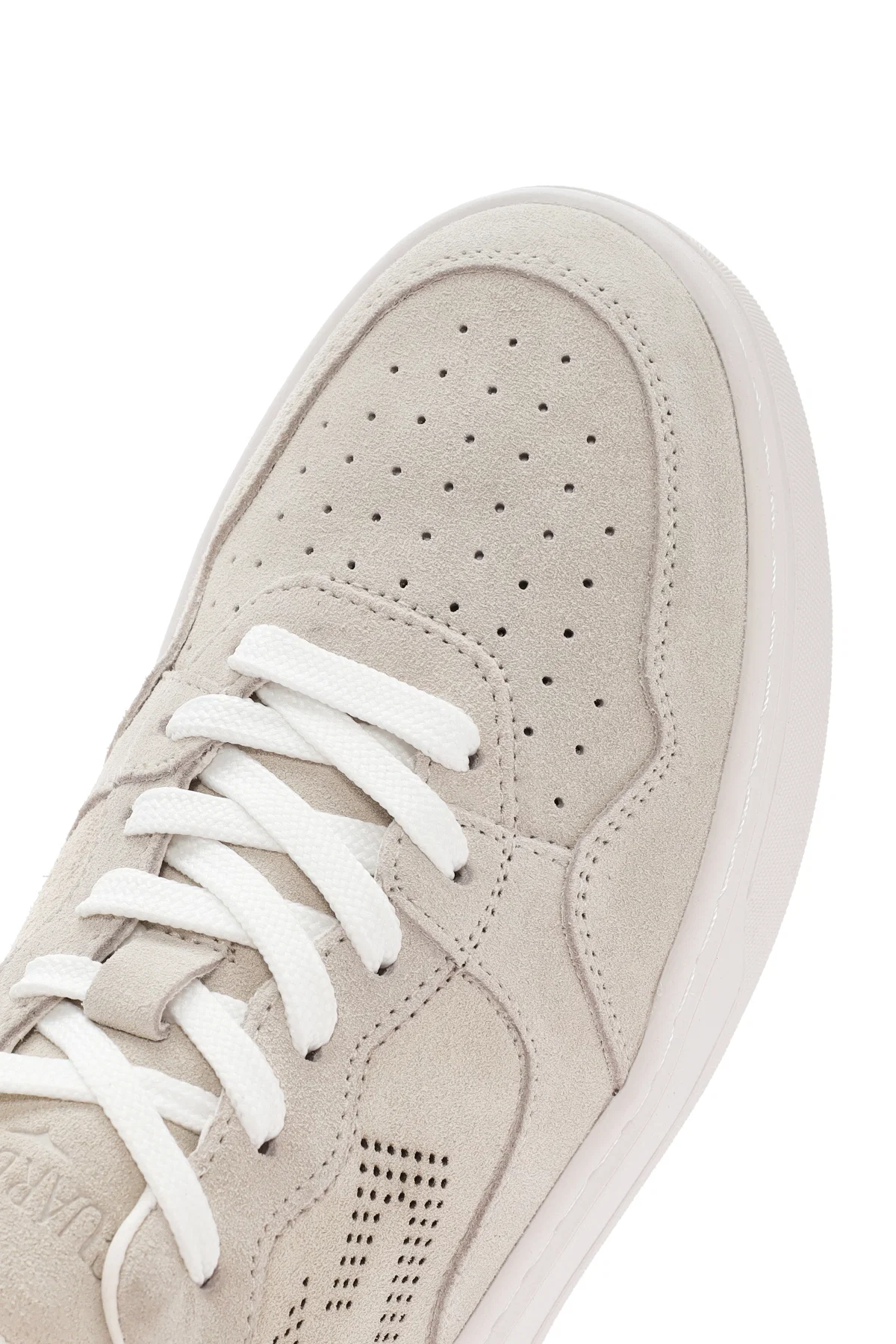 Alberto Guardiani Erkek Bej New Era Bağcıklı Deri Sneaker - Image 12
