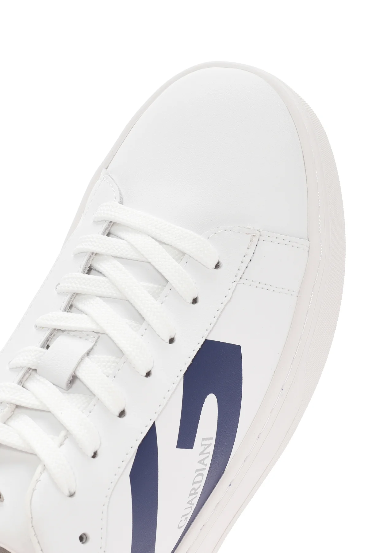 Alberto Guardiani Erkek Beyaz New Era Bağcıklı Deri Sneaker - Image 13