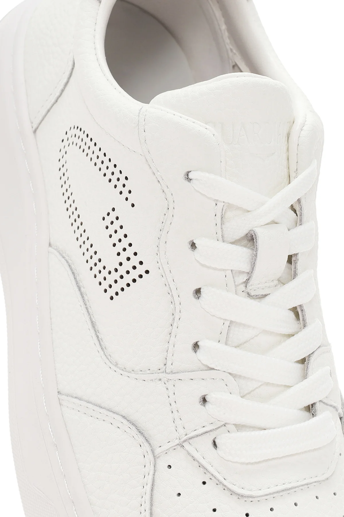 Alberto Guardiani Erkek Beyaz New Era Bağcıklı Deri Sneaker - Image 11