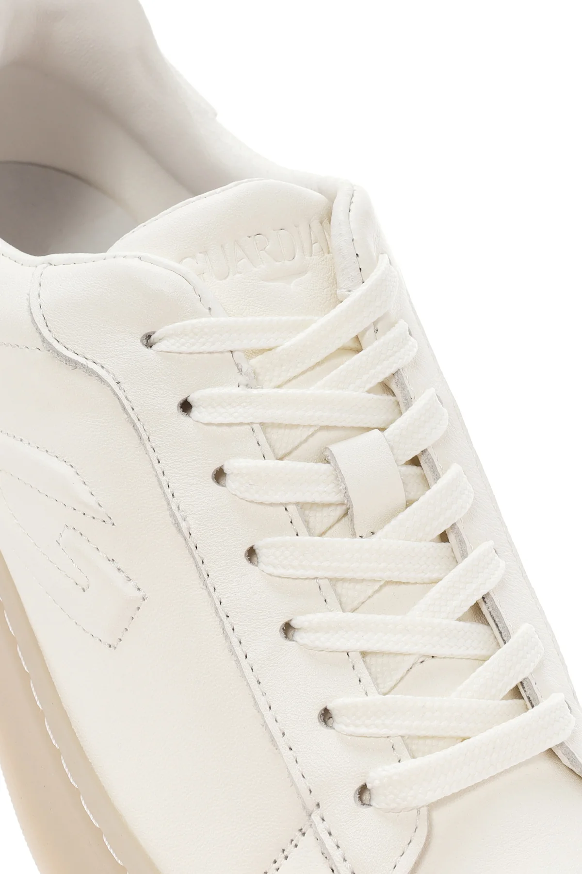 Alberto Guardiani Erkek Beyaz New Era Bağcıklı Deri Sneaker - Image 11