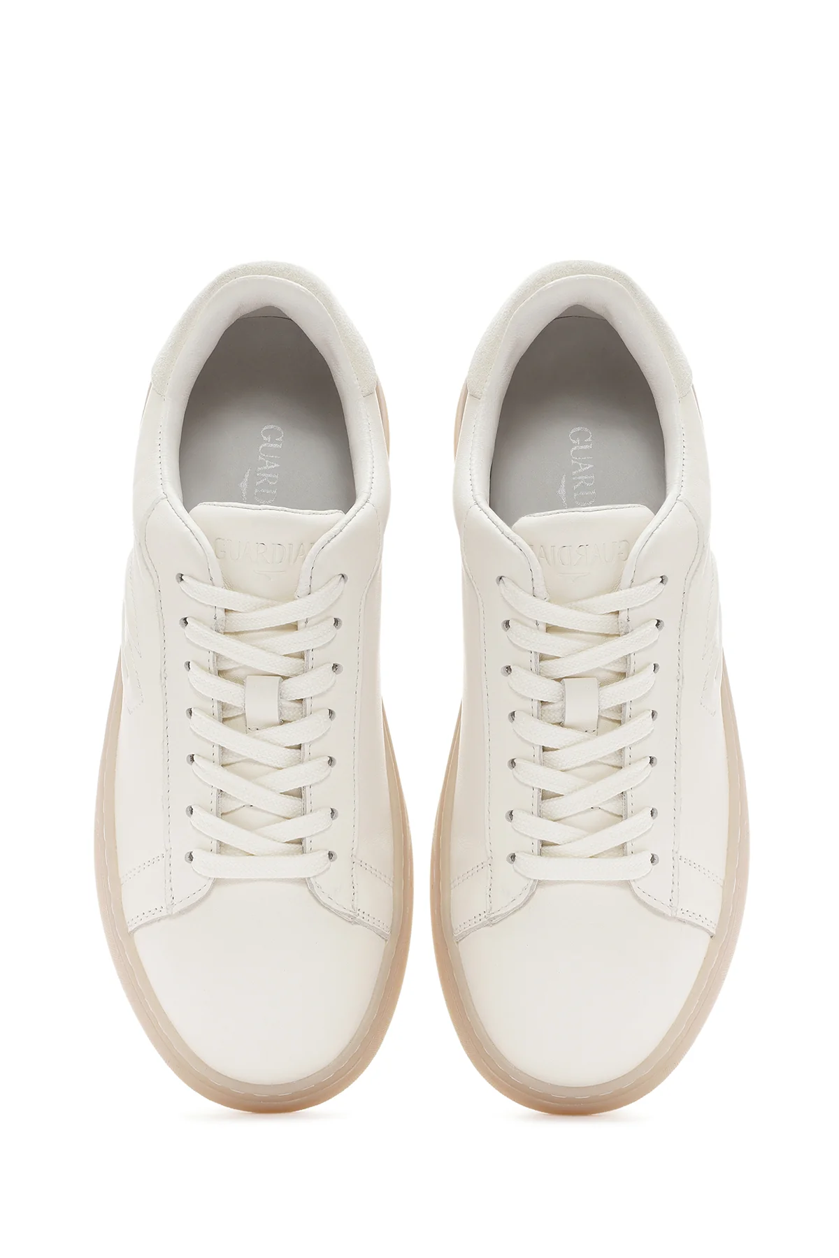 Alberto Guardiani Erkek Beyaz New Era Bağcıklı Deri Sneaker - Image 7