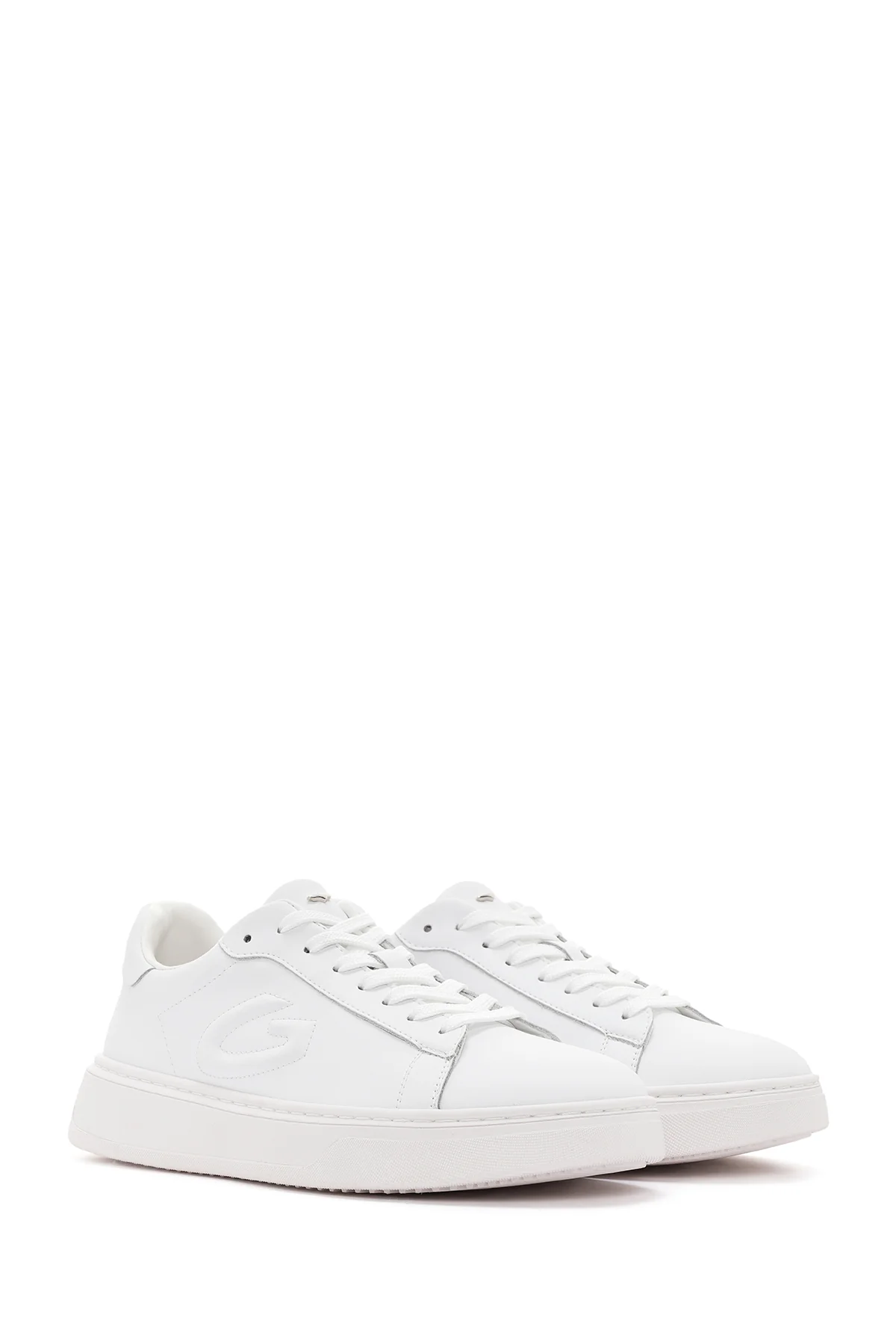 Alberto Guardiani Erkek Beyaz Winner Deri Sneaker - Image 3