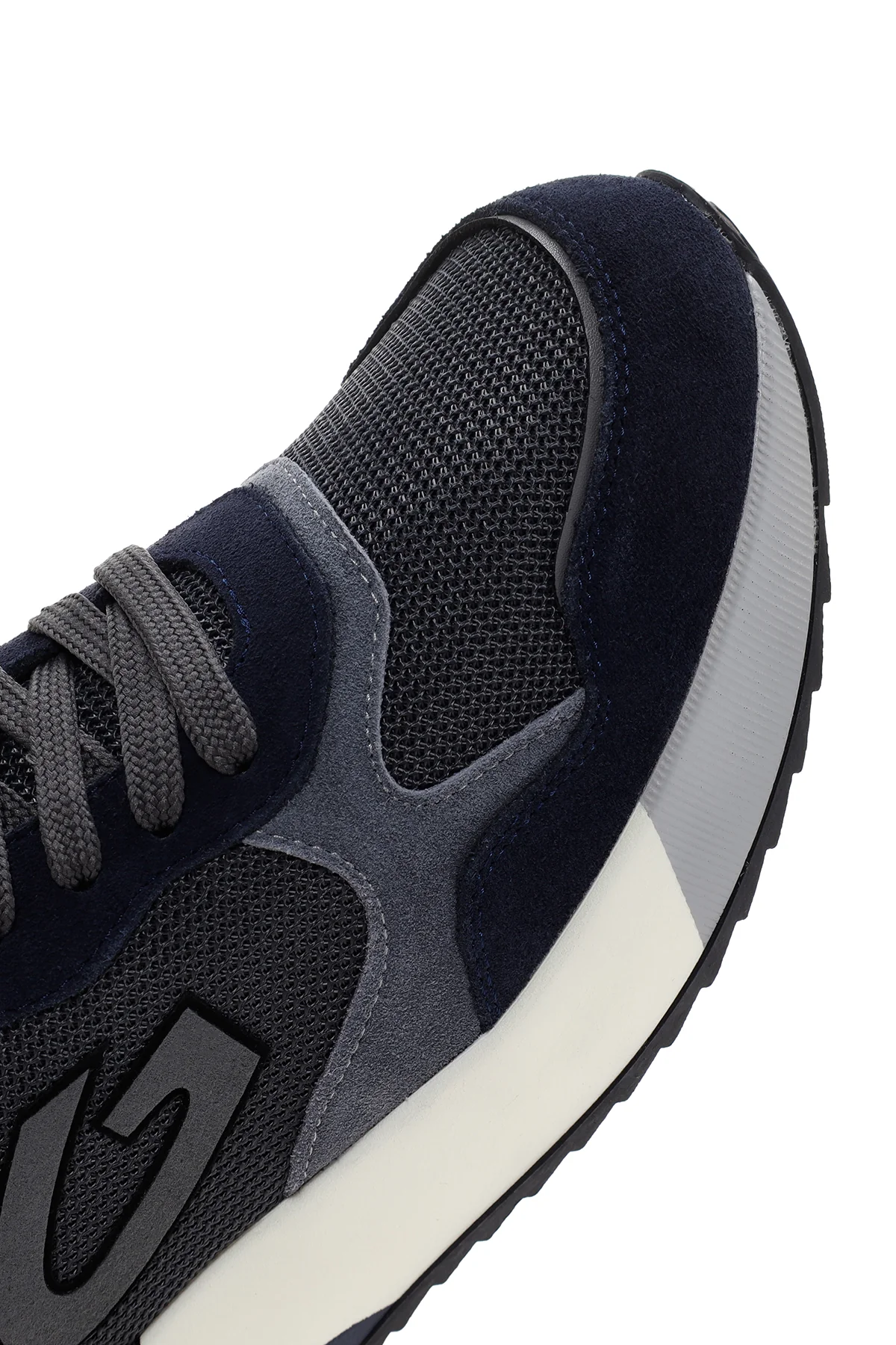 Alberto Guardiani Erkek Lacivert Gri Winner Kalın Tabanlı Deri Sneaker - Image 9