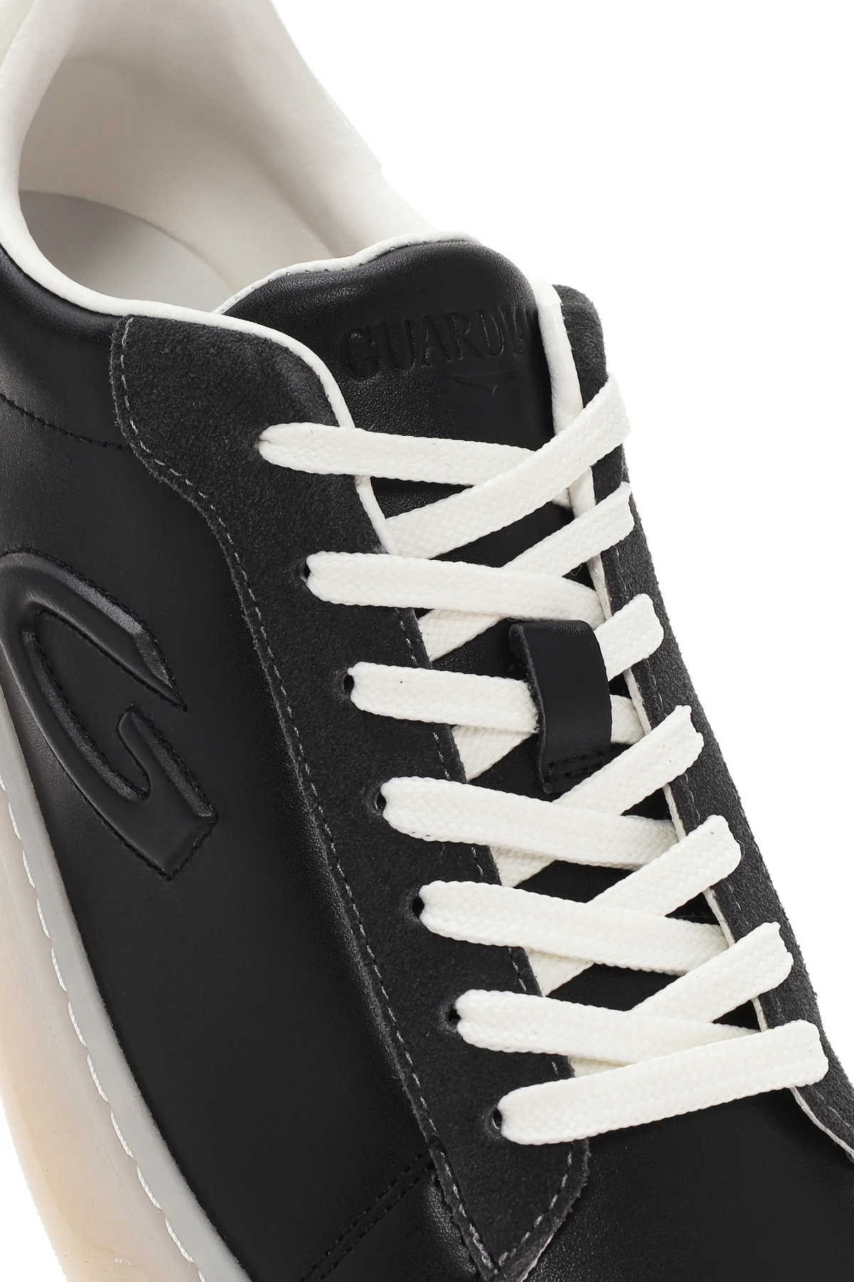 Alberto Guardiani Erkek Siyah New Era Bağcıklı Deri Sneaker - Image 10