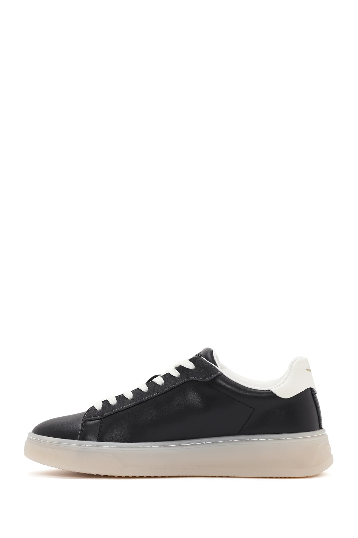Alberto Guardiani Erkek Siyah New Era Bağcıklı Deri Sneaker - Image 2