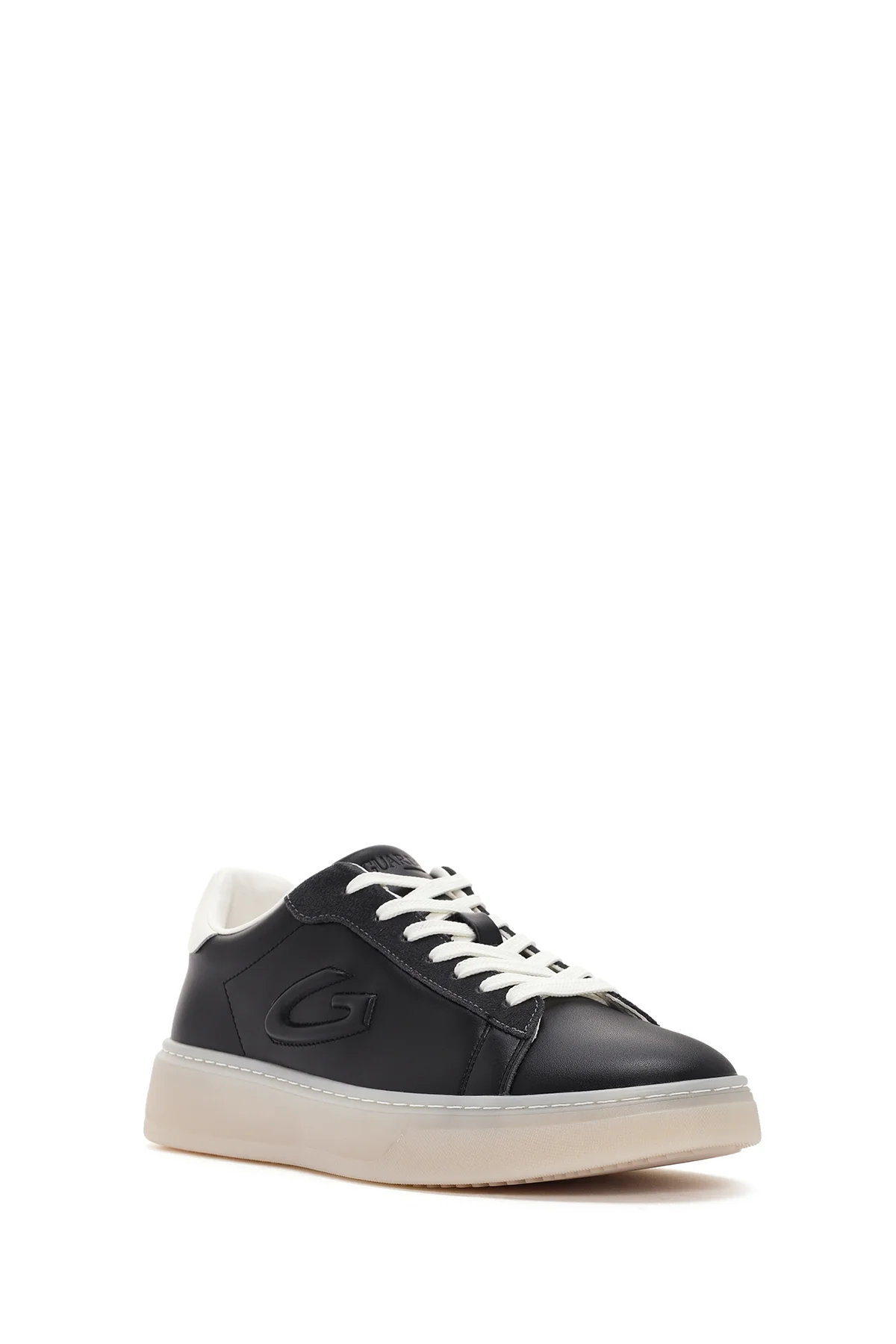 Alberto Guardiani Erkek Siyah New Era Bağcıklı Deri Sneaker - Image 6