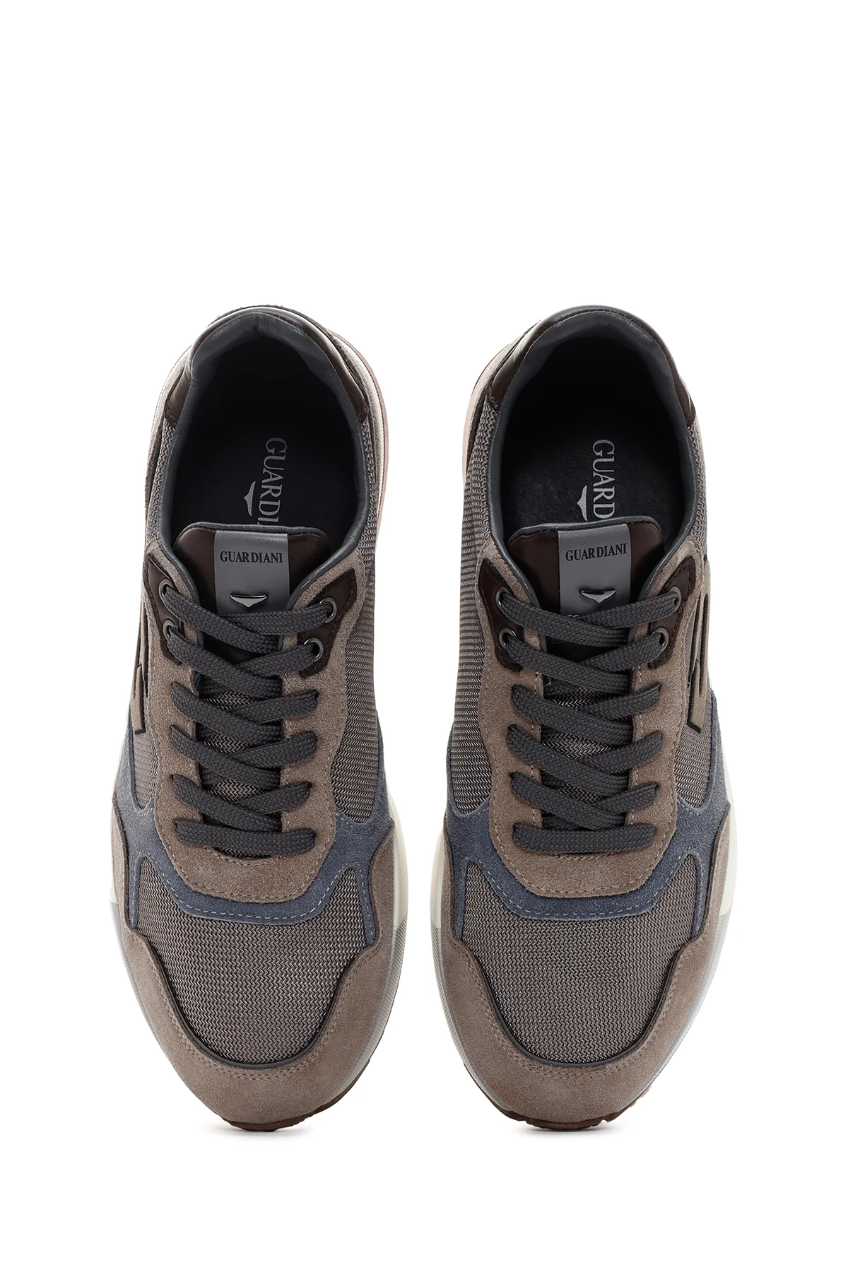 Alberto Guardiani Erkek Vizon Winner Kalın Tabanlı Deri Sneaker - Image 6