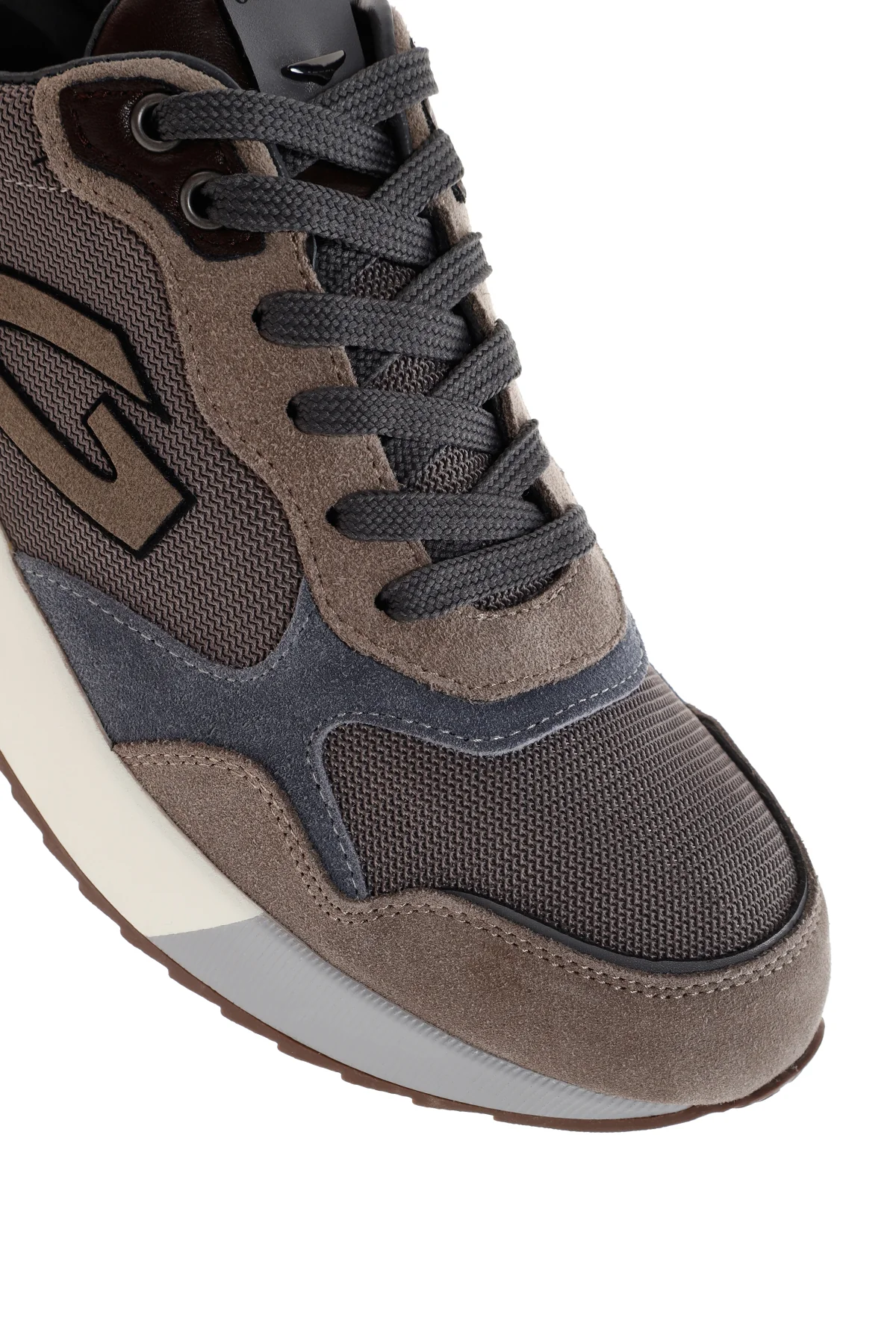 Alberto Guardiani Erkek Vizon Winner Kalın Tabanlı Deri Sneaker - Image 9