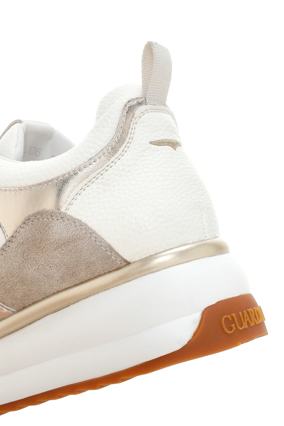 Alberto Guardiani Kadın Bej Altın Louise Kalın Tabanlı Deri Sneaker - Image 9