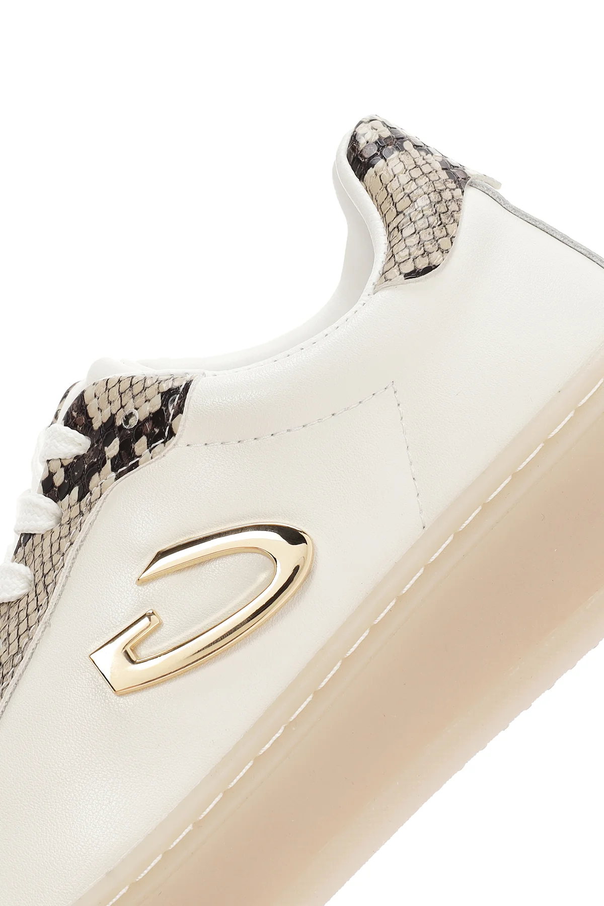 Alberto Guardiani Kadın Bej New Era Bağcıklı Deri Sneaker - Image 8