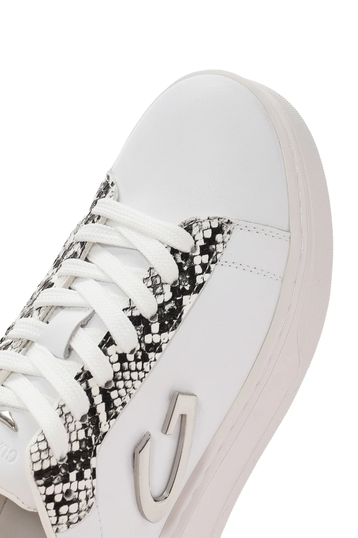 Alberto Guardiani Kadın Beyaz New Era Bağcıklı Deri Sneaker - Image 12
