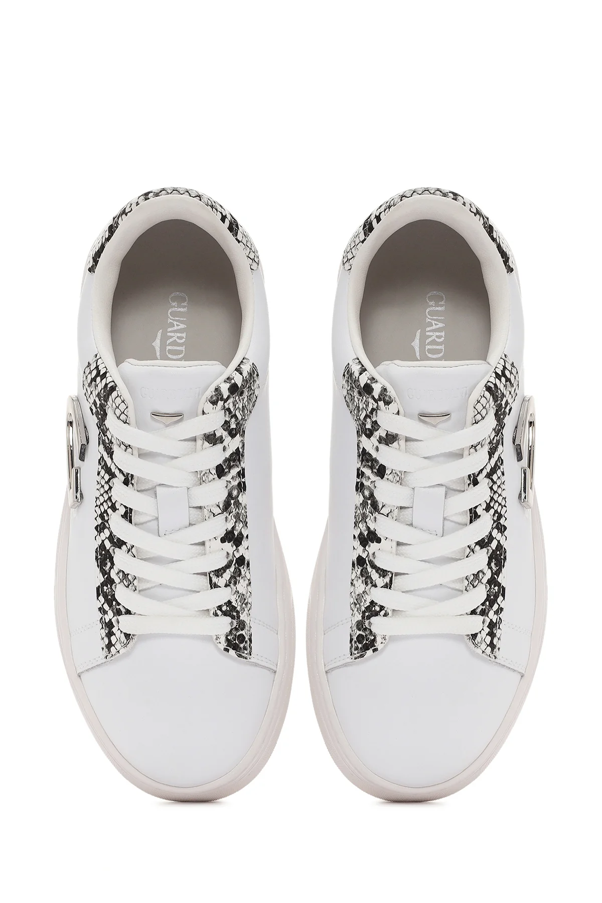 Alberto Guardiani Kadın Beyaz New Era Bağcıklı Deri Sneaker - Image 7