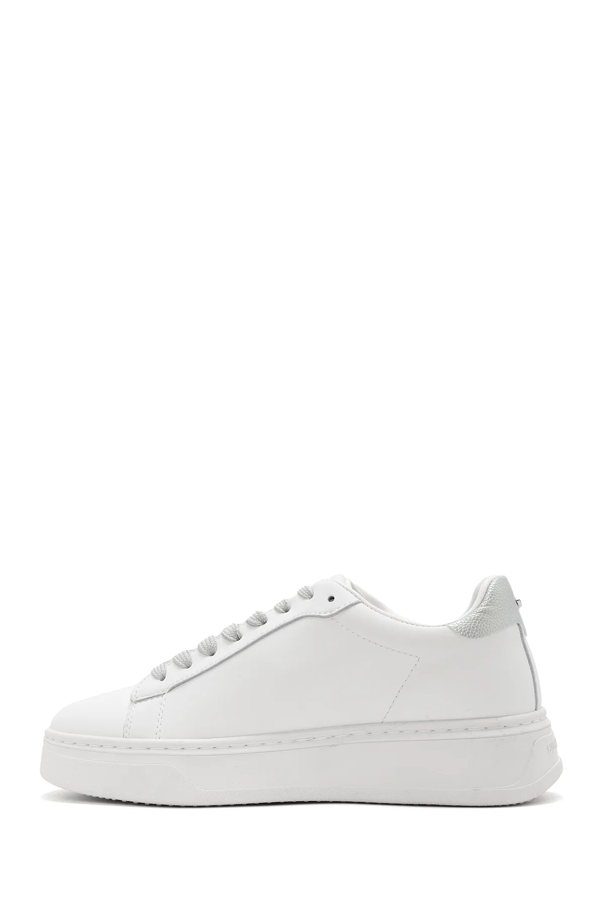 Alberto Guardiani Kadın Beyaz New Era Bağcıklı Deri Sneaker - Image 2