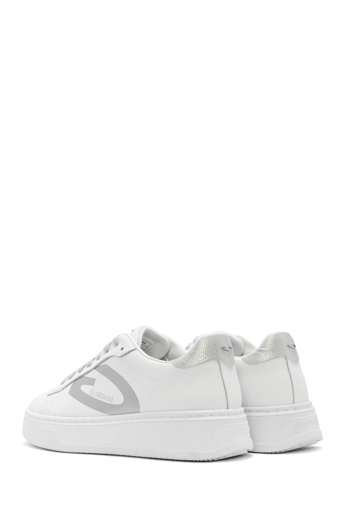 Alberto Guardiani Kadın Beyaz New Era Bağcıklı Deri Sneaker - Image 5