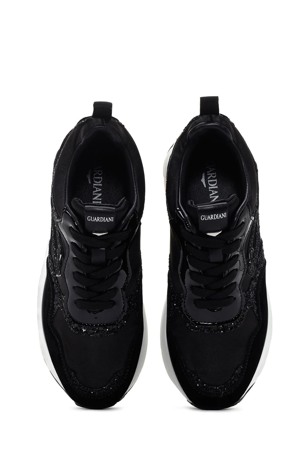 Alberto Guardiani Kadın Siyah Louise Kalın Tabanlı Deri Sneaker - Image 6