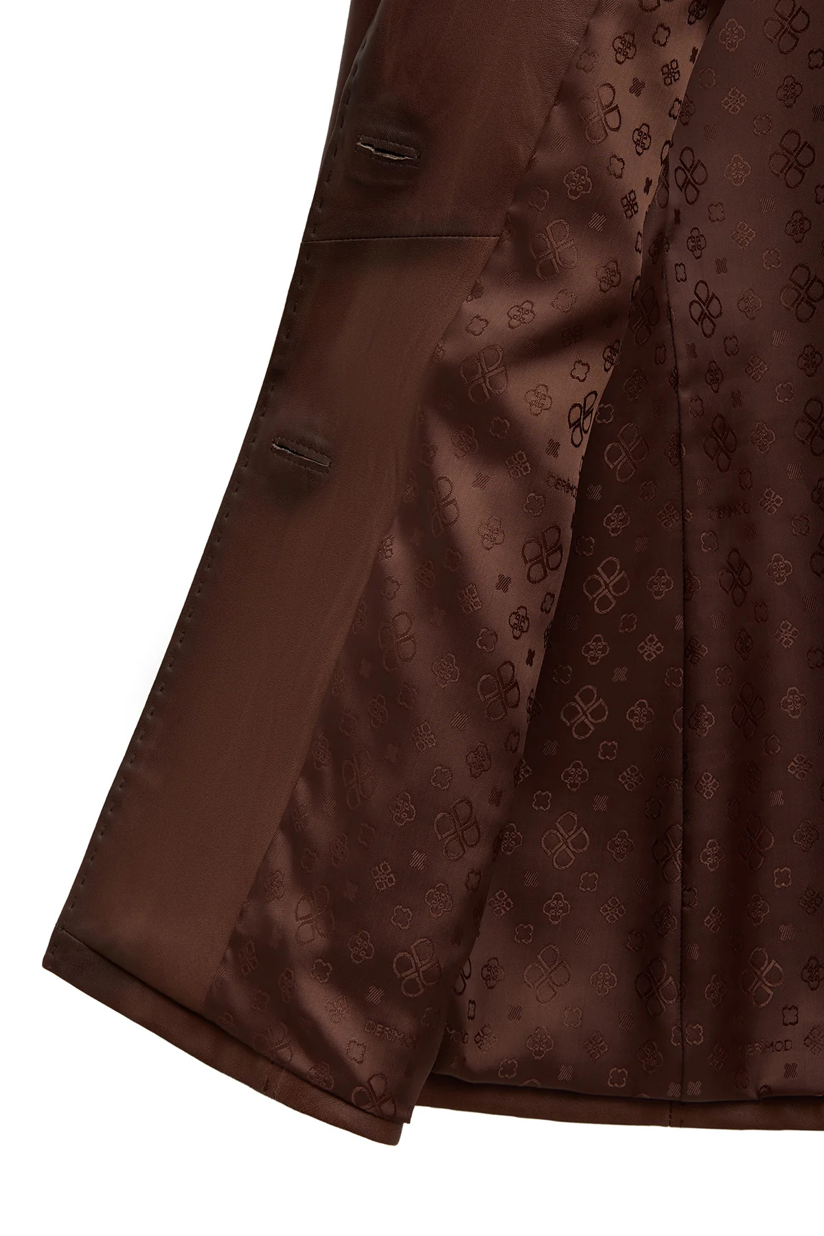 Barbara Kadın Kahverengi Blazer Deri Ceket - Image 5
