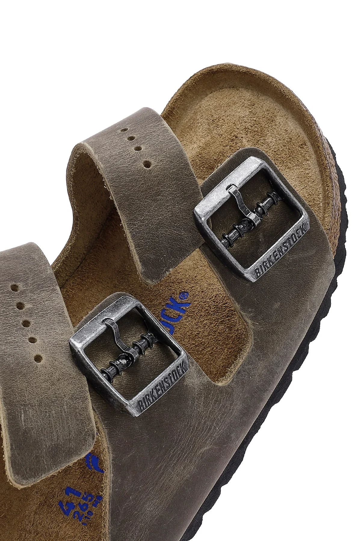 Birkenstock Erkek Haki Arizona Çift Tokalı Nubuk Deri Terlik - Image 13