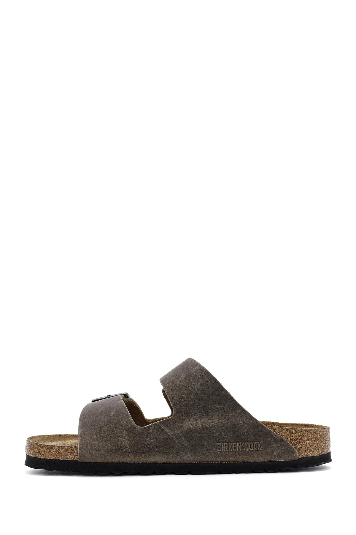 Birkenstock Erkek Haki Arizona Çift Tokalı Nubuk Deri Terlik - Image 2