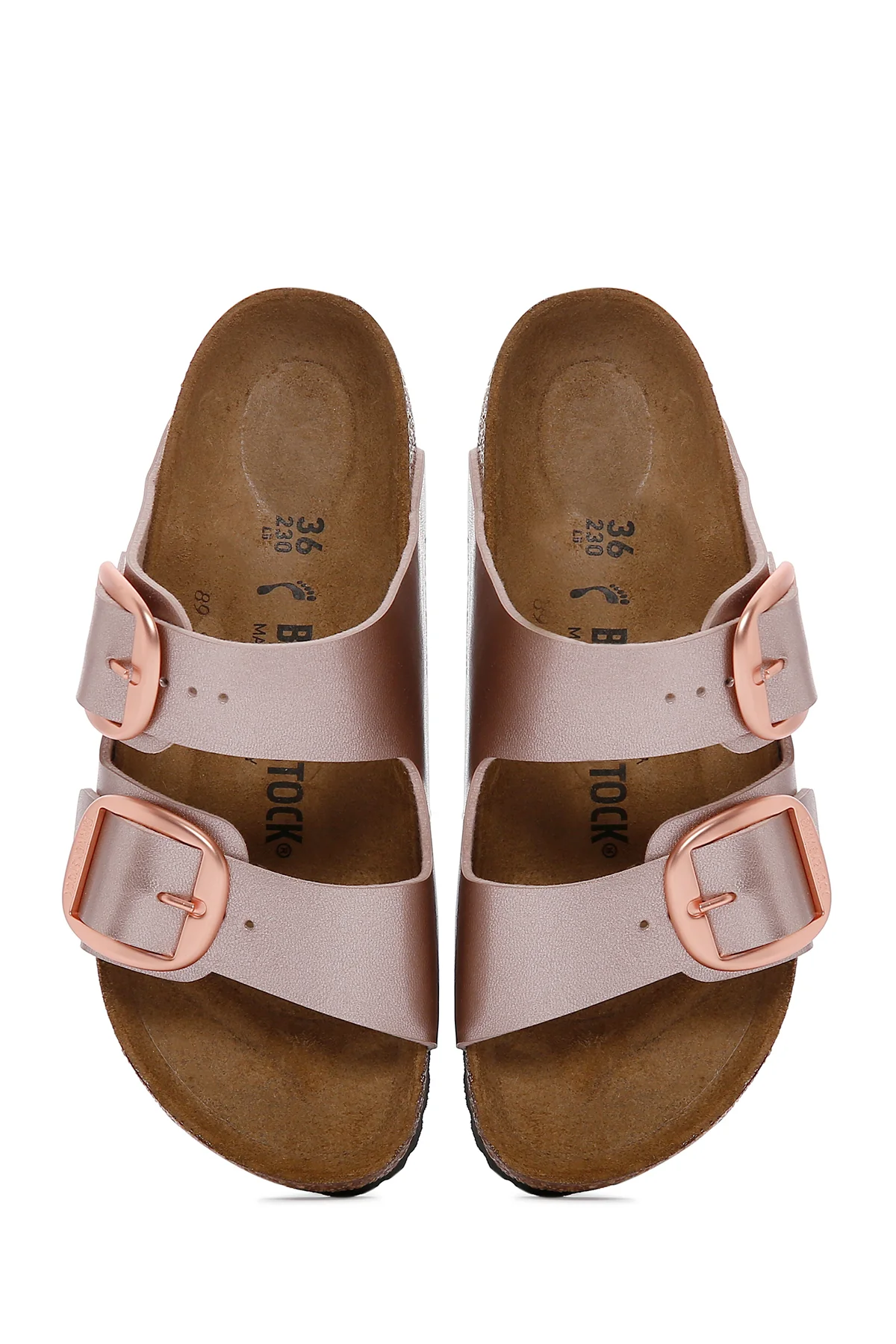 Birkenstock Kadın Bakır Deri Arizona BB Metallic Tokalı Terlik - Image 6