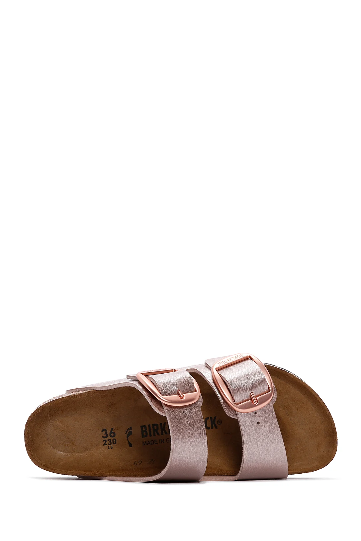 Birkenstock Kadın Bakır Deri Arizona BB Metallic Tokalı Terlik - Image 7