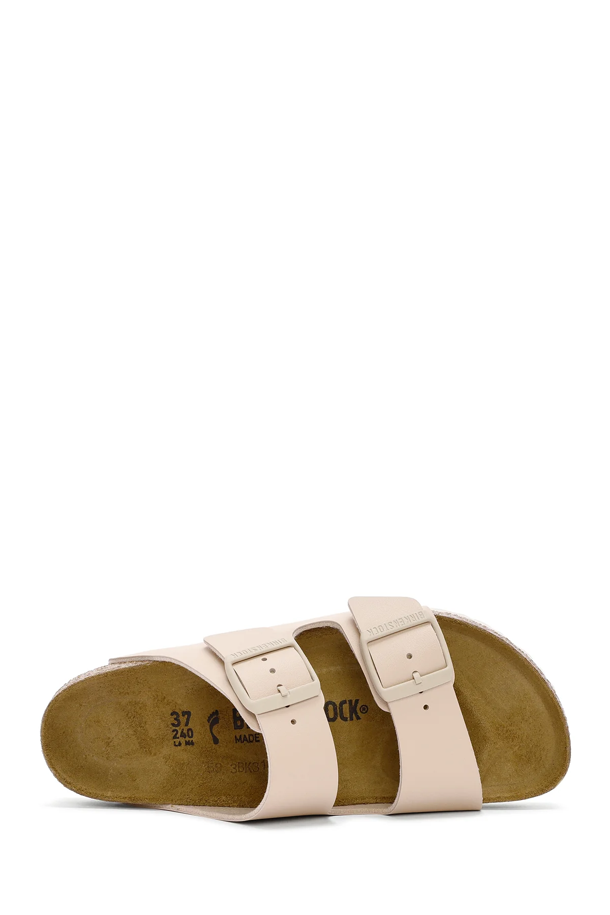 Birkenstock Kadın Bej Arizona Bf Çift Tokalı Terlik - Image 7