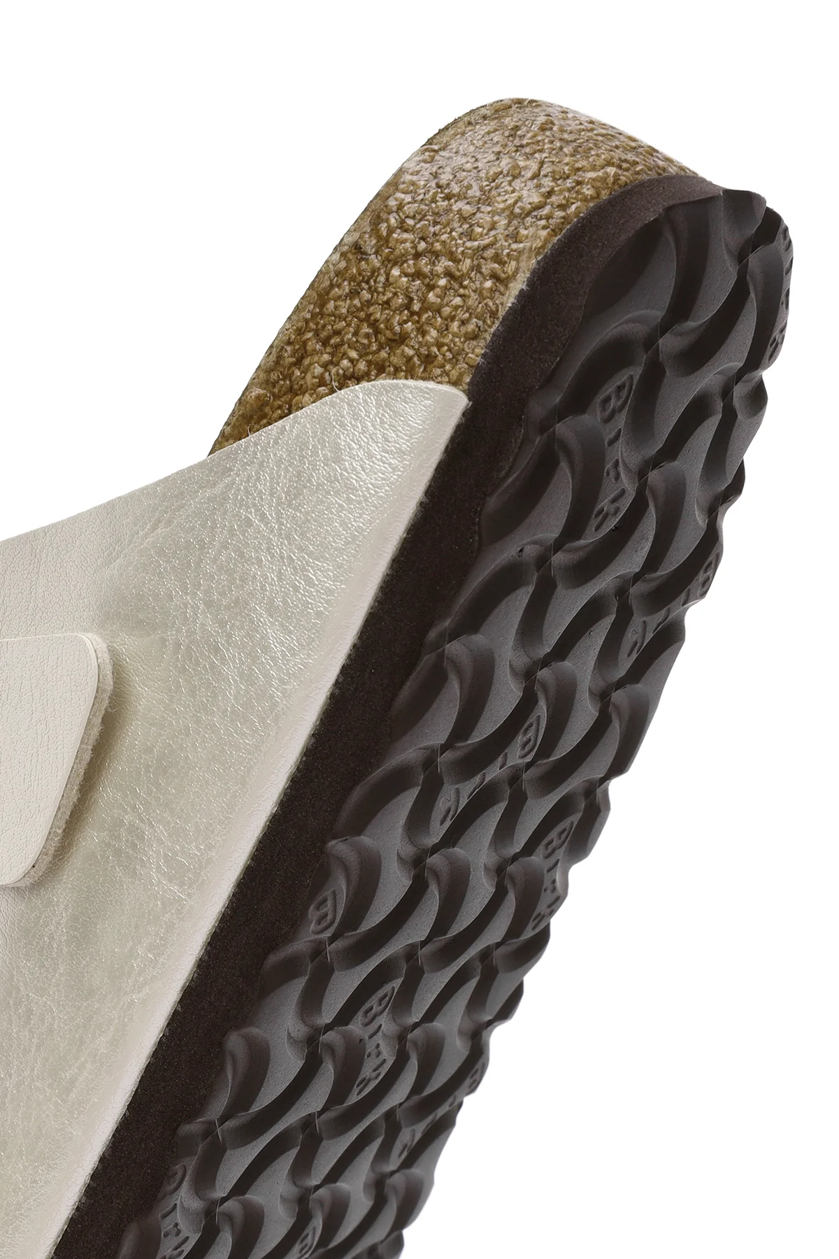 Birkenstock Kadın Beyaz Arizona Big Buckle Bf Graceful Çift Bantlı Metalik Terlik - Image 10