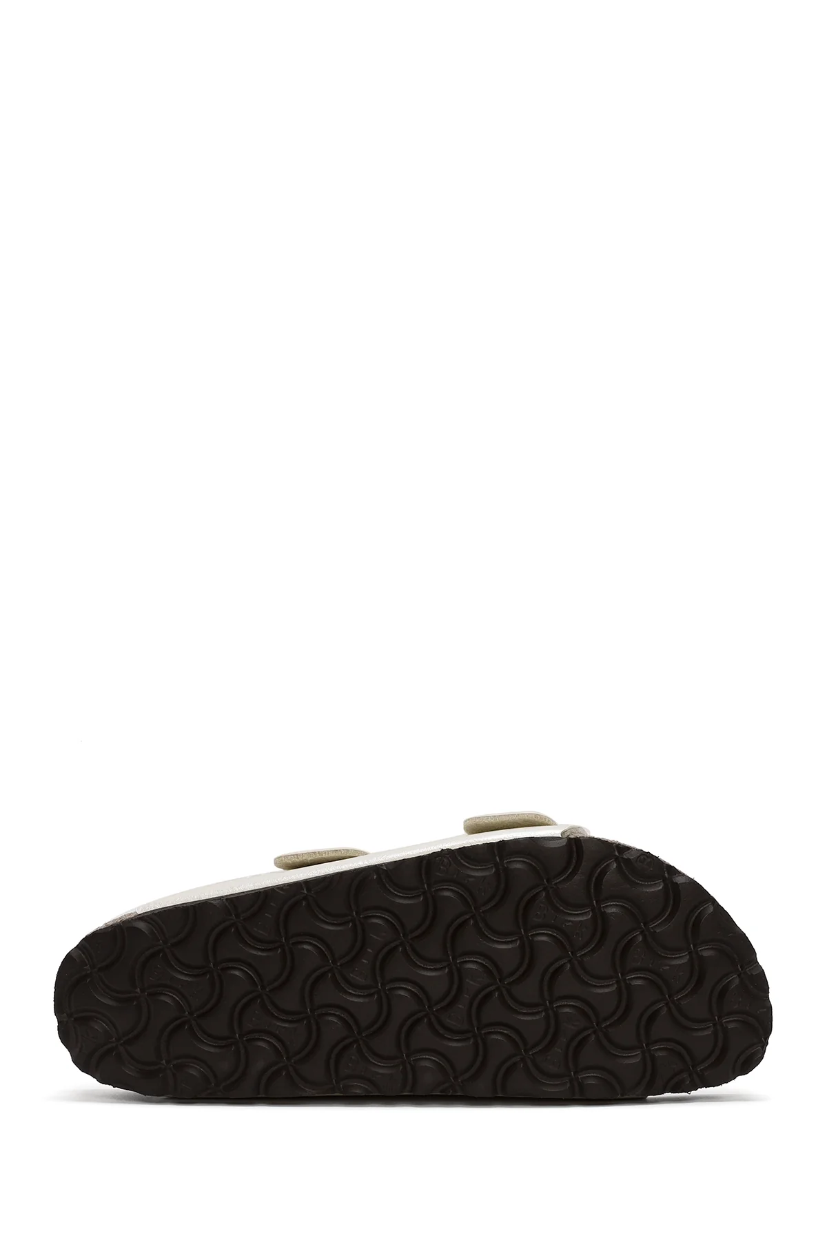 Birkenstock Kadın Beyaz Arizona Big Buckle Bf Graceful Çift Bantlı Metalik Terlik - Image 4