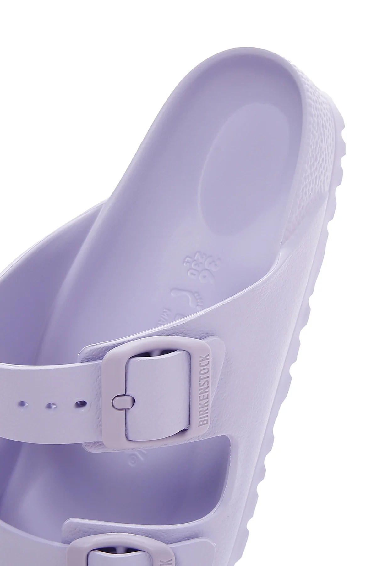 Birkenstock Kadın Mor Deri Çift Tokalı Arizona Eva Düz Terlik - Image 10