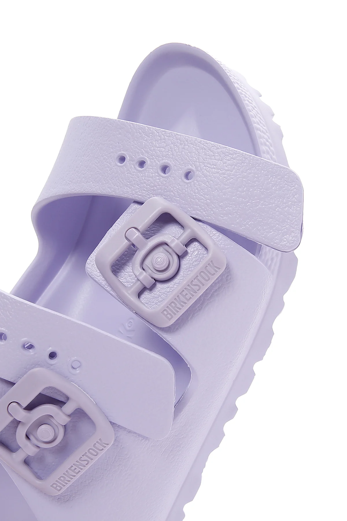 Birkenstock Kadın Mor Deri Çift Tokalı Arizona Eva Düz Terlik - Image 8