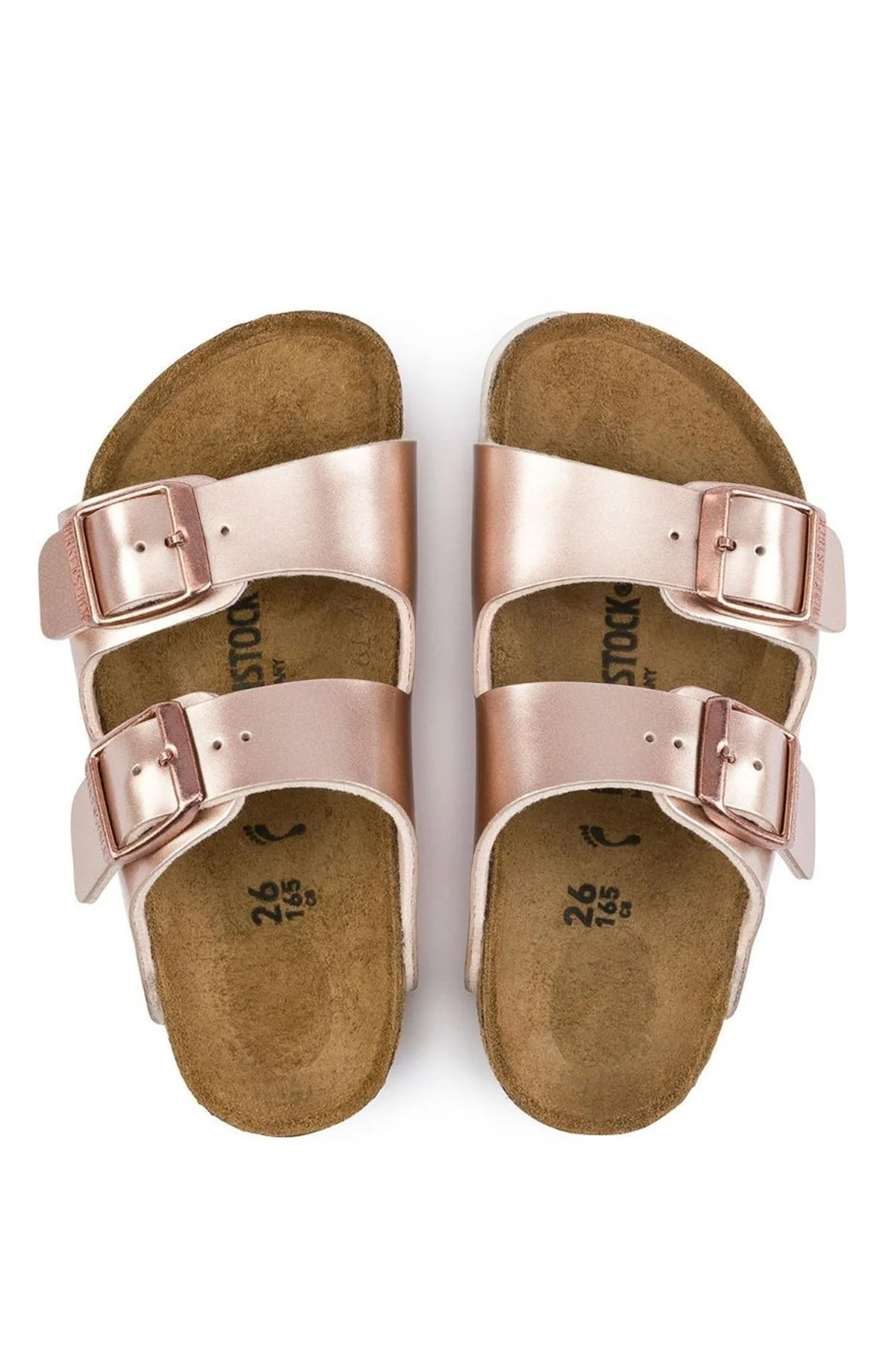 Birkenstock Kadın Pembe Arizona Bf Electric Metalik Çift Tokalı Terlik - Image 5