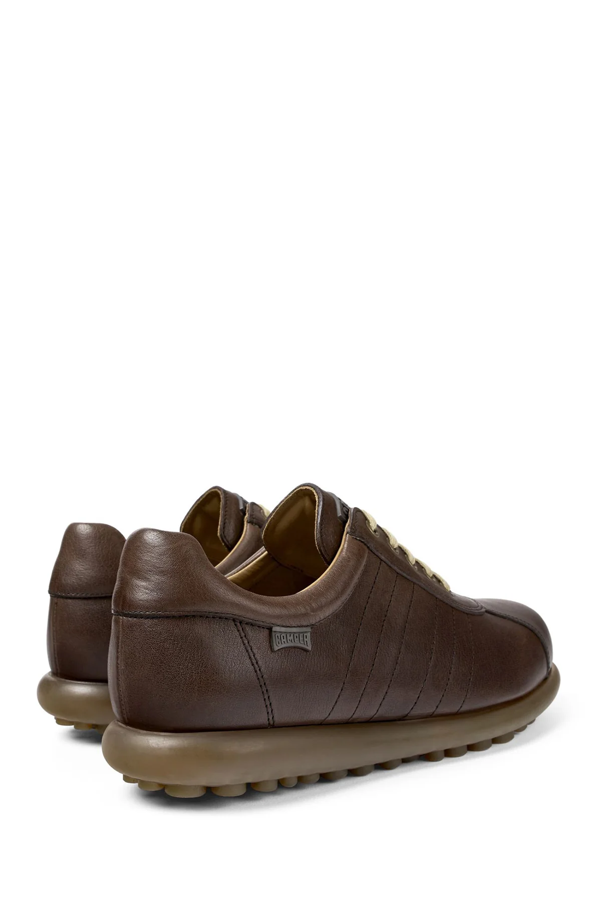 Camper Erkek Kahverengi Pelotas Ariel Deri Sneaker - Image 3