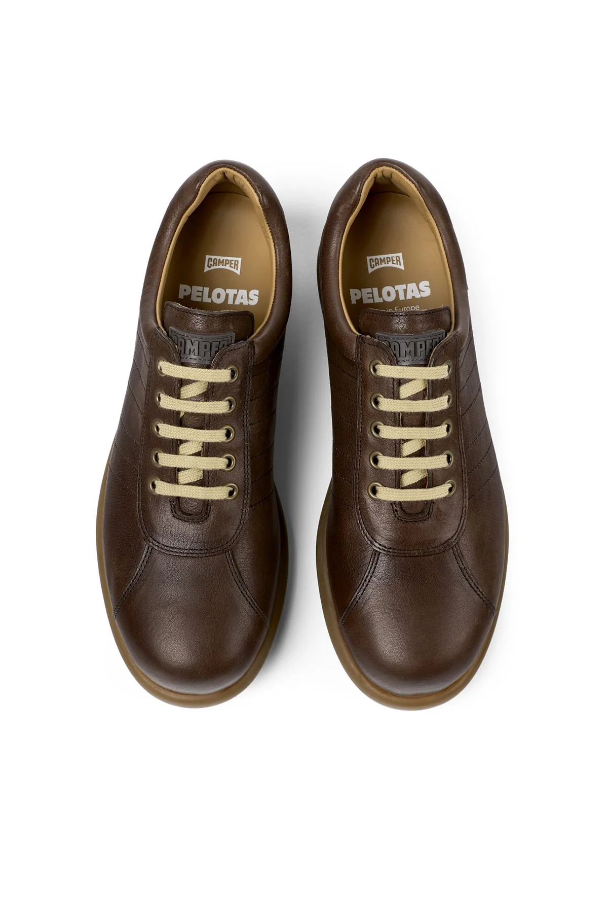 Camper Erkek Kahverengi Pelotas Ariel Deri Sneaker - Image 4