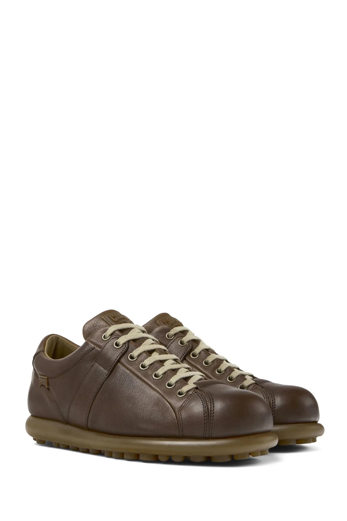 Camper Erkek Kahverengi Pelotas Ariel Deri Sneaker - Image 2
