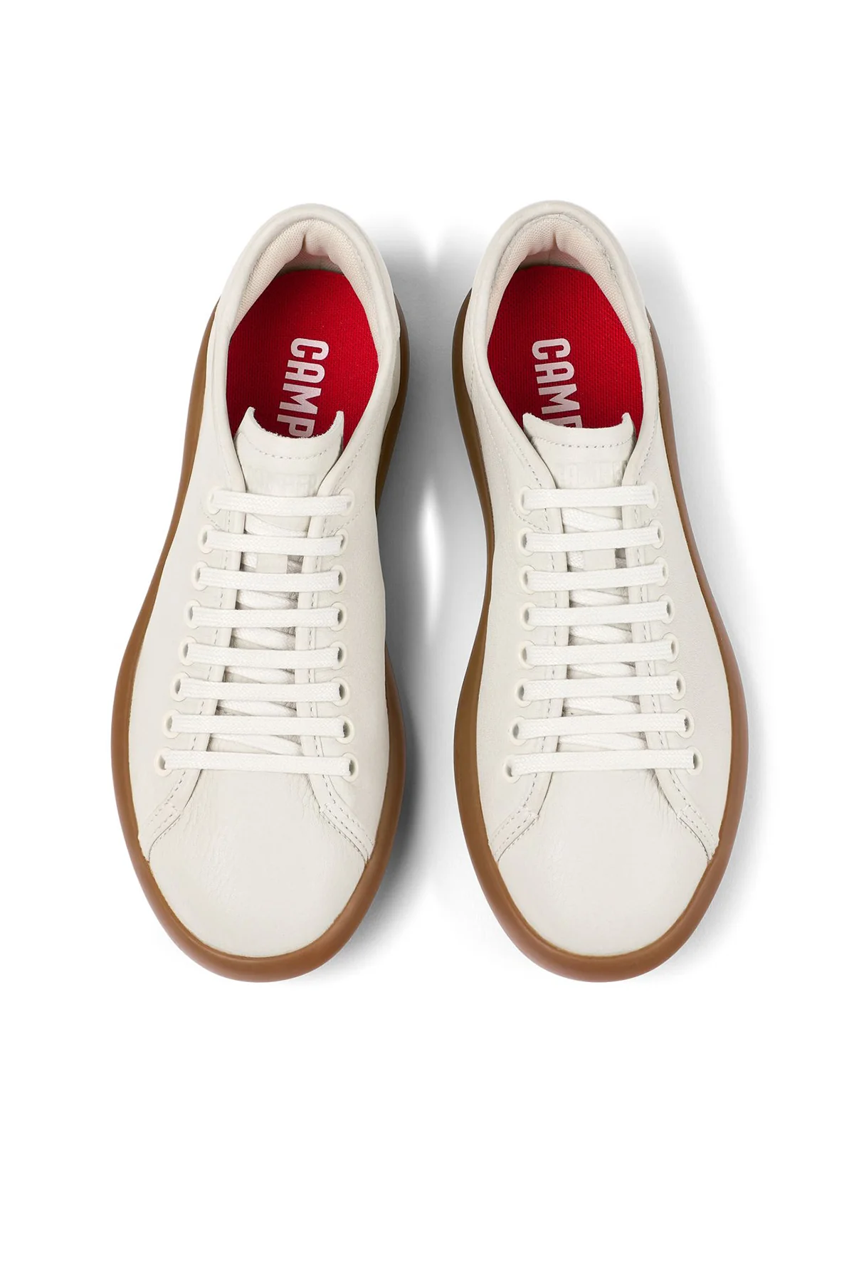 Camper Kadın Beyaz Pelotas Soller Bağcıklı Deri Casual Sneaker - Image 4