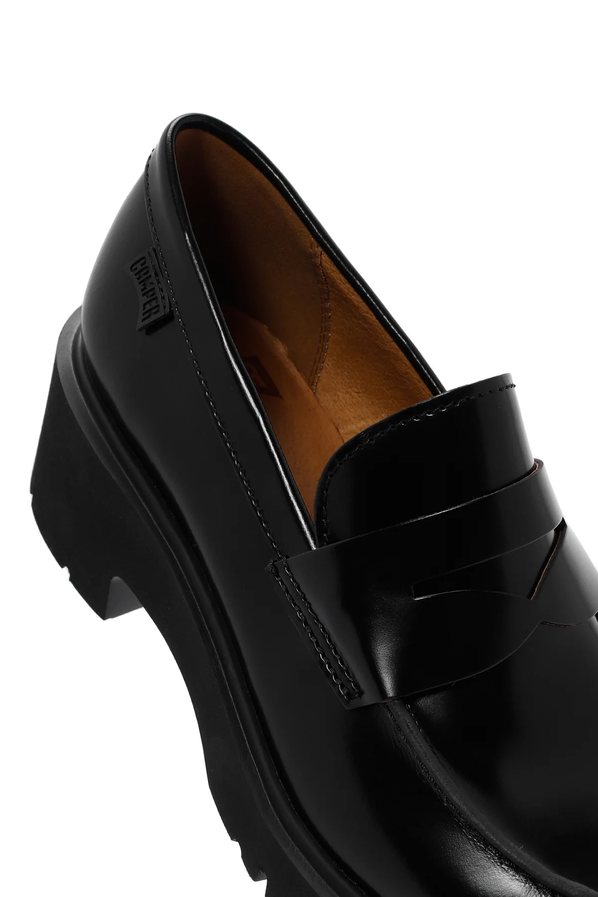 Camper Kadın Siyah Milah Deri Loafer - Image 10