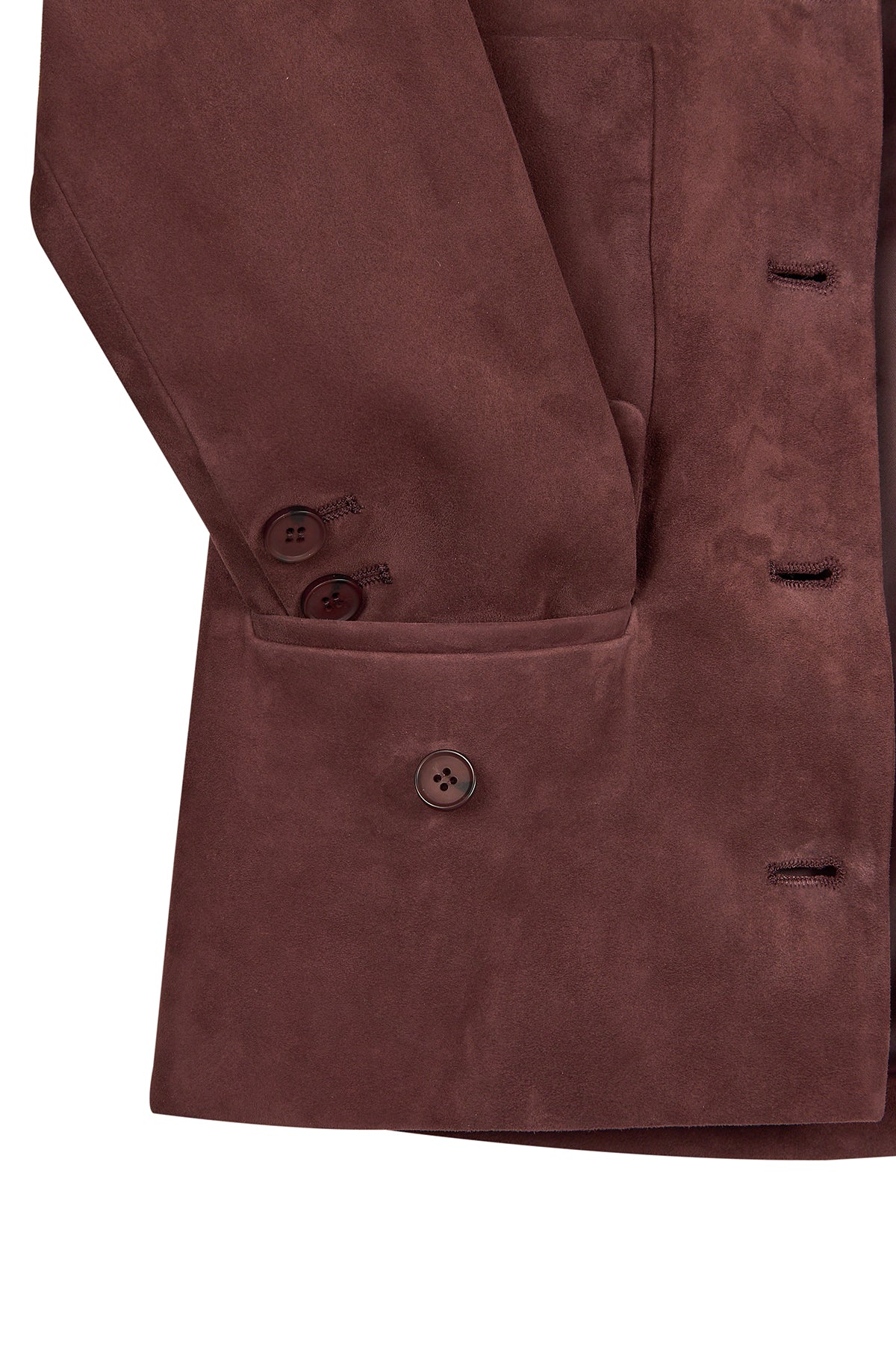 Cassandra Kadın Bordo Slim-Fit Süet Deri Ceket - Image 10