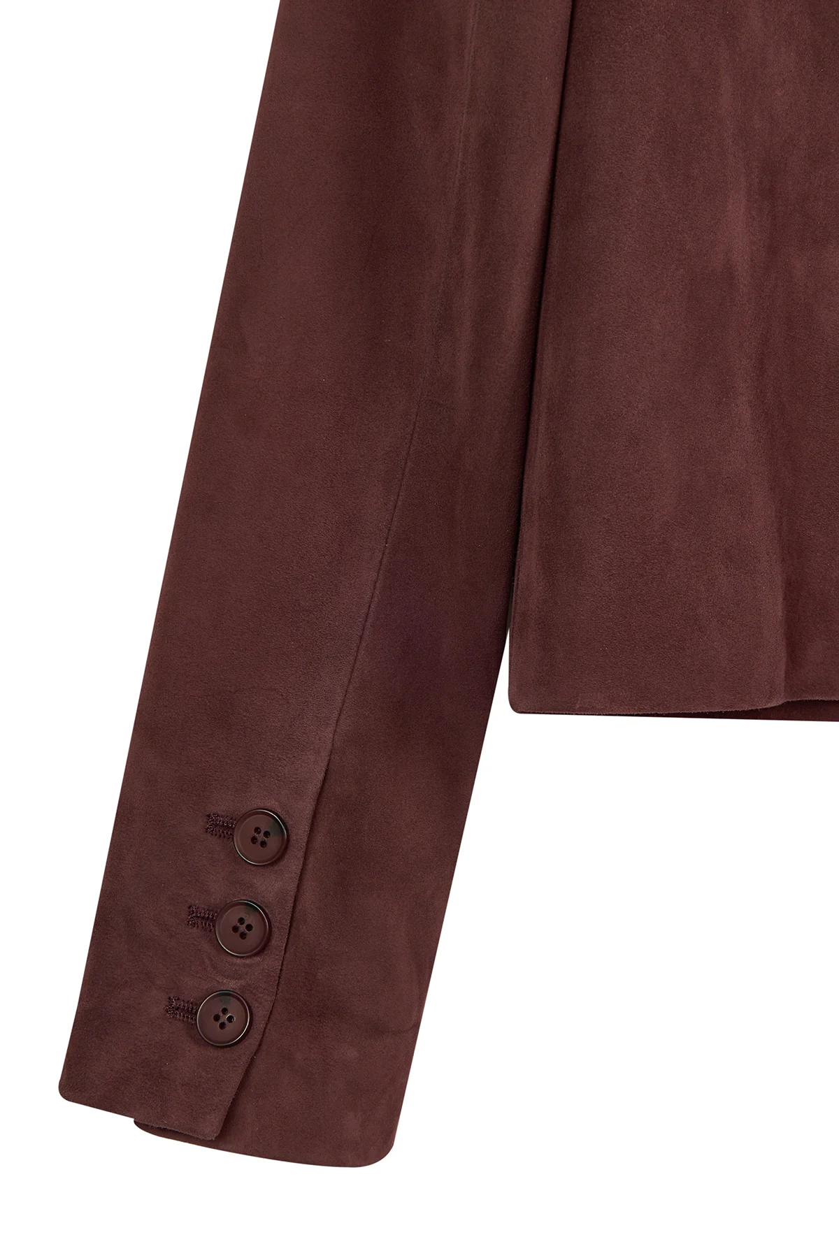 Cassandra Kadın Bordo Slim-Fit Süet Deri Ceket - Image 12
