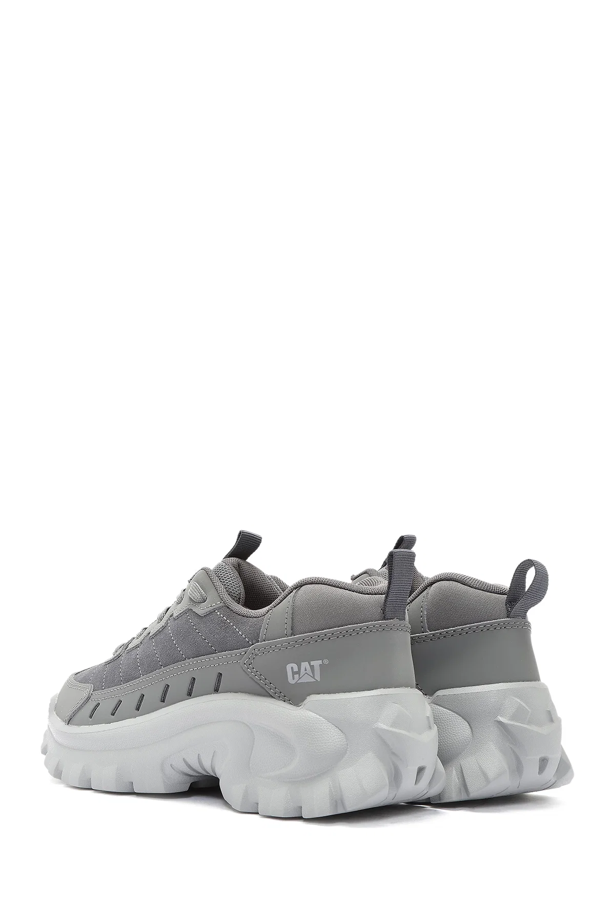 Caterpillar Erkek Gri Intruder Essential Bağcıklı Kalın Tabanlı Deri Sneaker - Image 4
