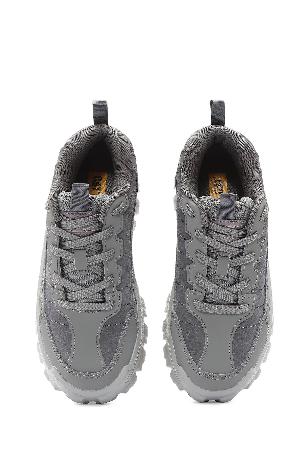 Caterpillar Erkek Gri Intruder Essential Bağcıklı Kalın Tabanlı Deri Sneaker - Image 6