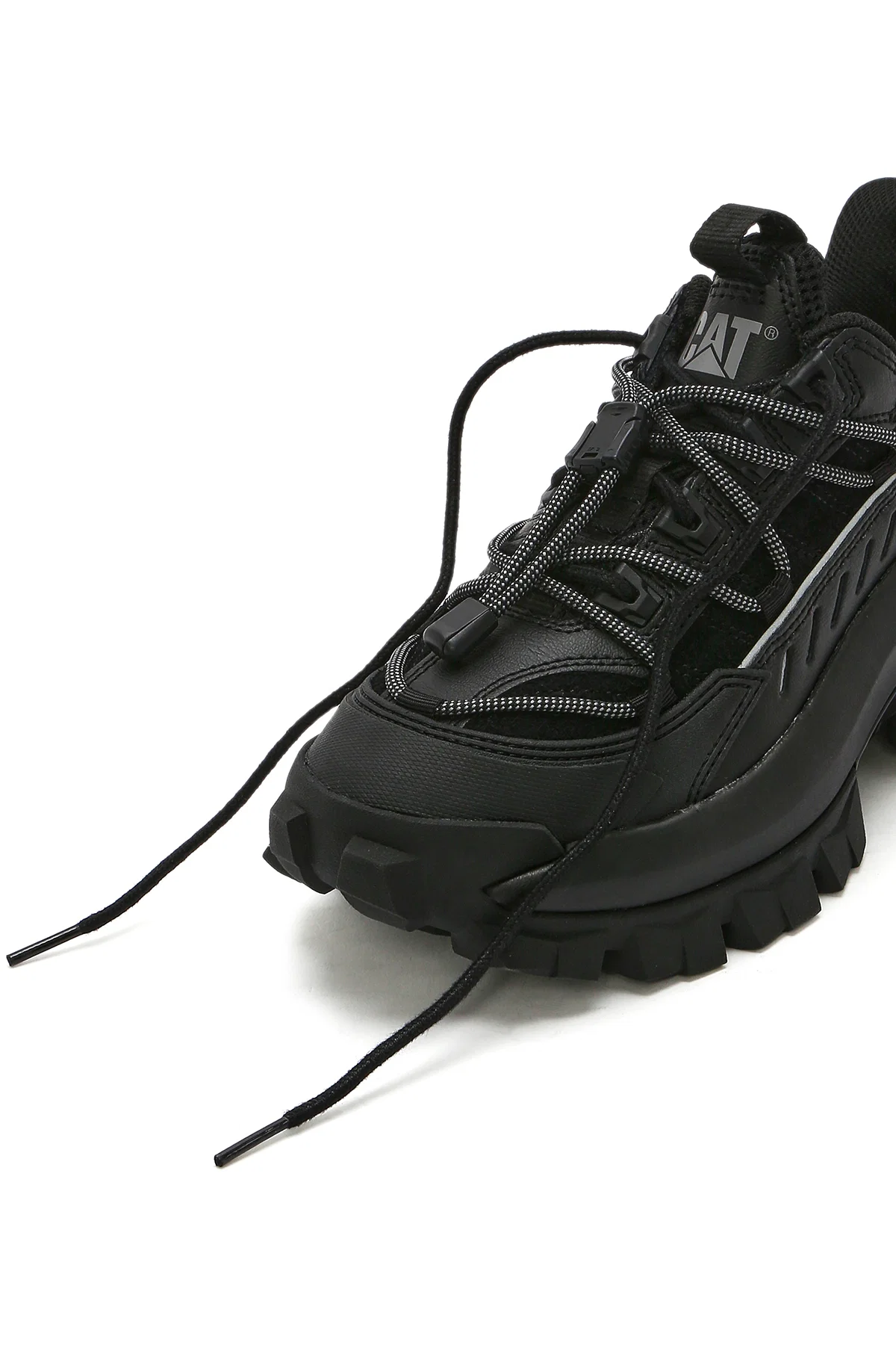 Caterpillar Erkek Siyah Intruder Max Kalın Tabanlı Bağcıklı Süet Deri Sneaker - Image 9